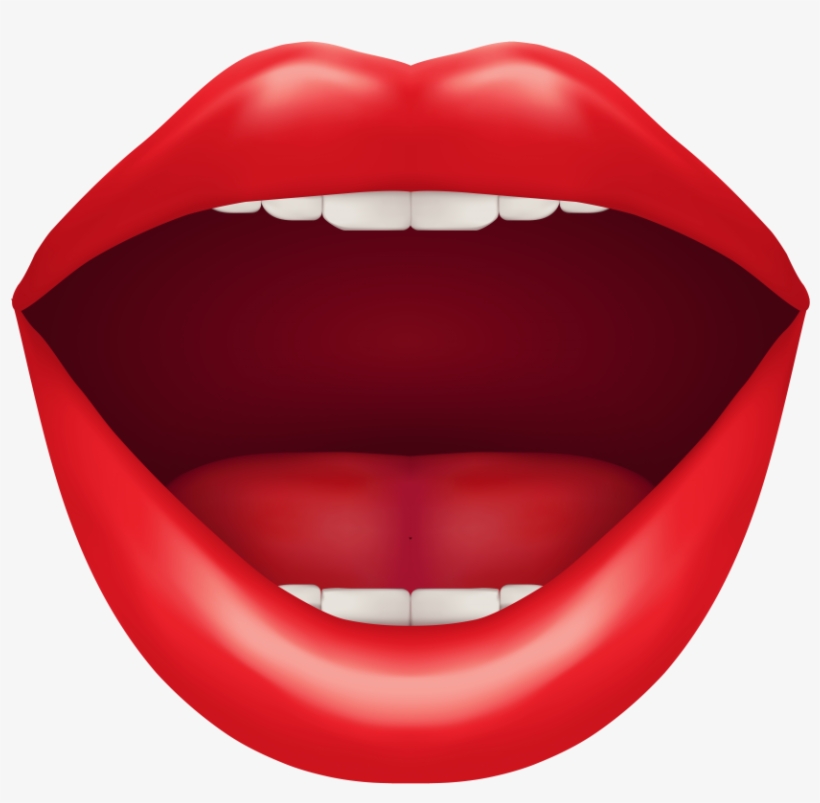 Open Red Mouth Png Clip Art - Personalisierte Rote Lippen Und Zähne Rundes Keramik, transparent png #73658