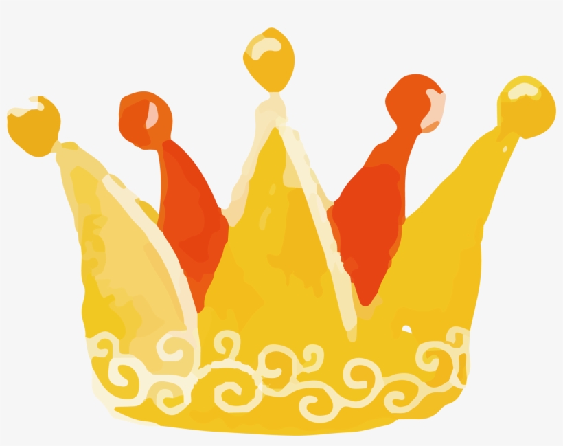 Fairytale Clipart Yellow Crown - Watercolour Crown Png, transparent png #73794