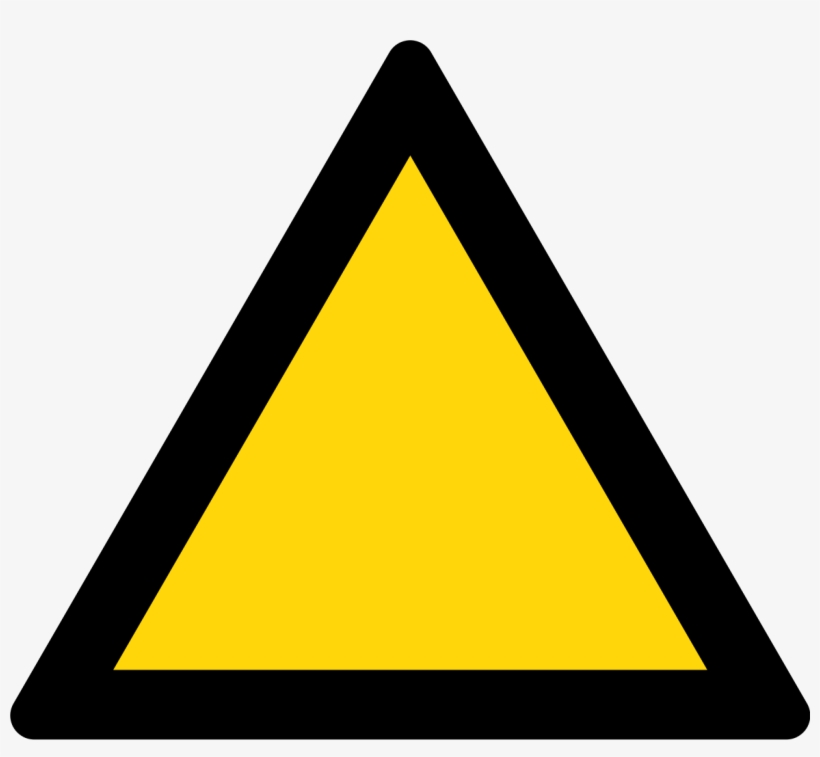 Triangle Warning Sign - Yellow Triangle Warning Sign, transparent png #73877