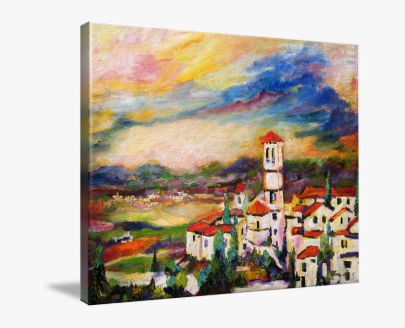 "church Of Santa Maria Assisi Italy Oil Painting" By - Santa Maria Degli Angeli, transparent png #73883