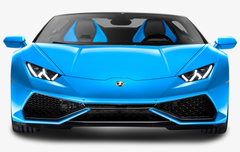 Blue Lamborghini Huracan Lp 610 4 Spyder Car Png Image - Lamborghini Huracan Spyder Front View, transparent png #74157