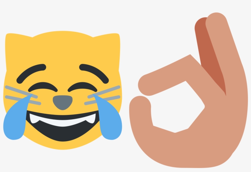 Hand Emoji Crying Laughter Em - Cat Joy Emoji, transparent png #74267