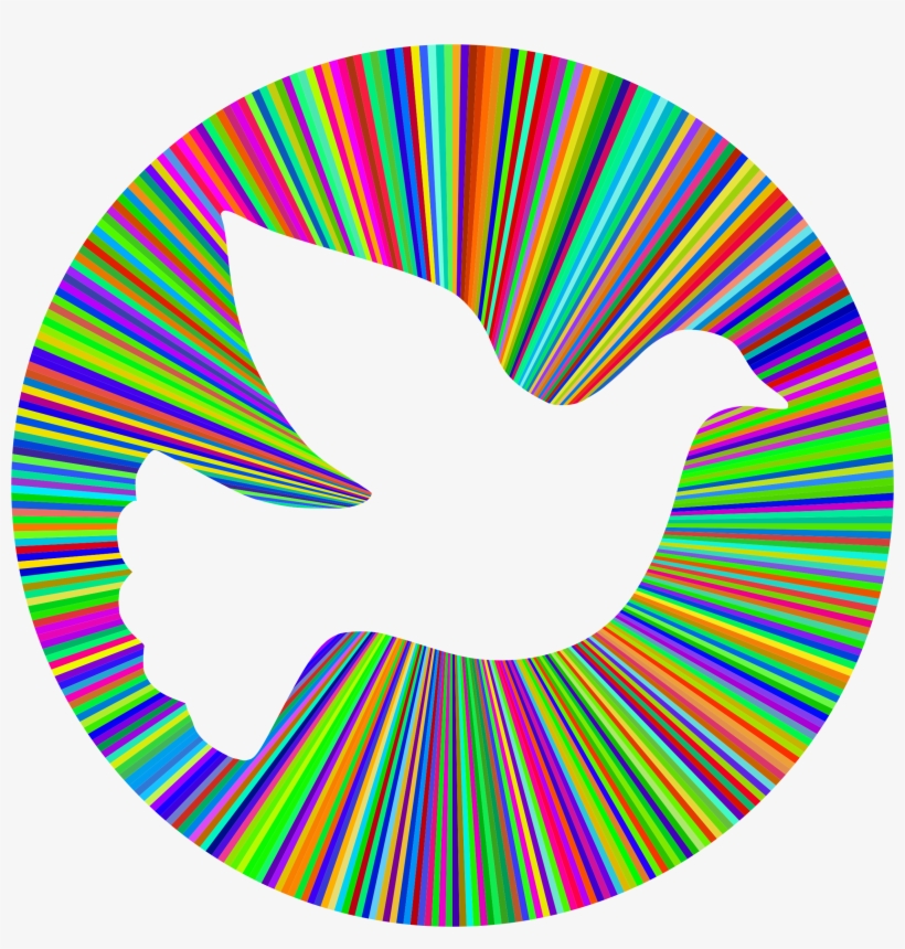This Free Icons Png Design Of Prismatic Peace Dove, transparent png #74312
