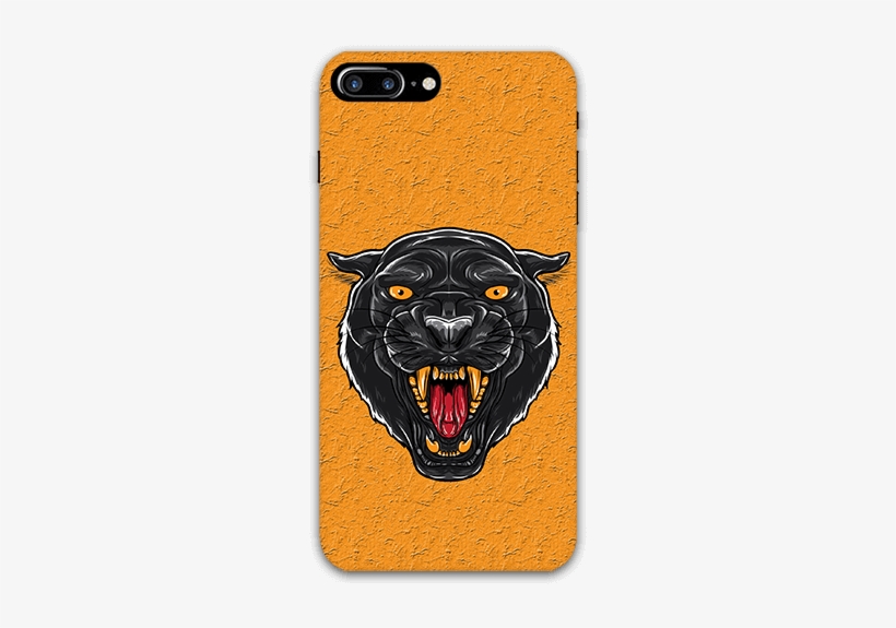 Angry Black Panther Face Iphone 8 Plus Mobile Case, transparent png #74643