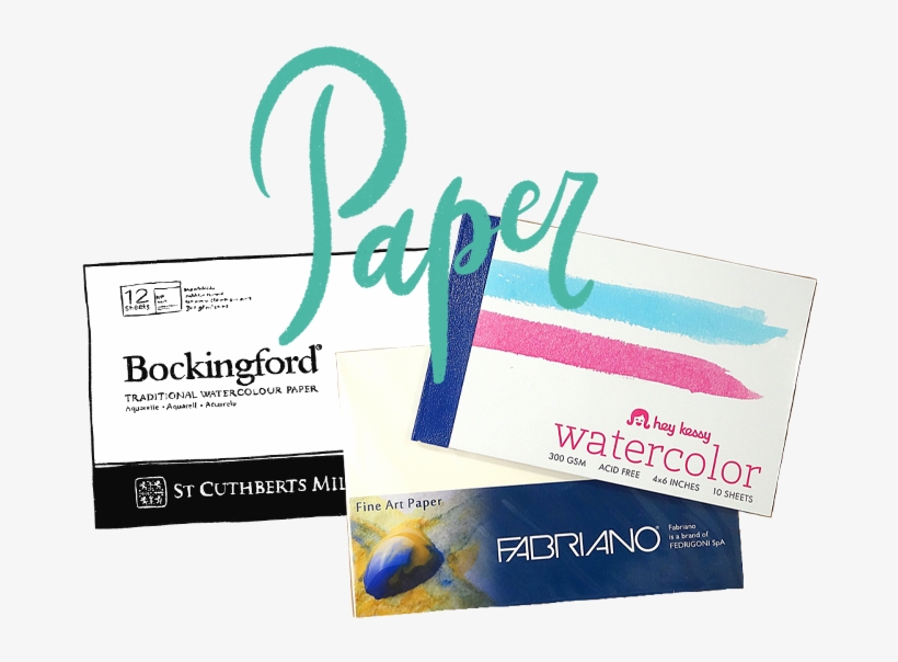 And If Not Sketchbooks, There's Also Watercolor Paper - Calligraphy, transparent png #75141