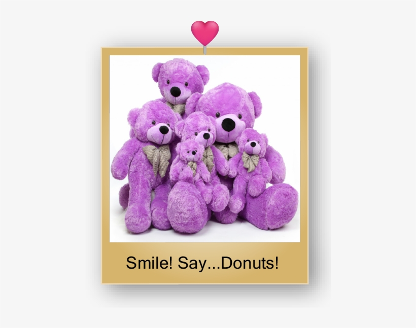 Deedee Cuddles Giant Purple Teddy Bear - Teddy Bear, transparent png #75228