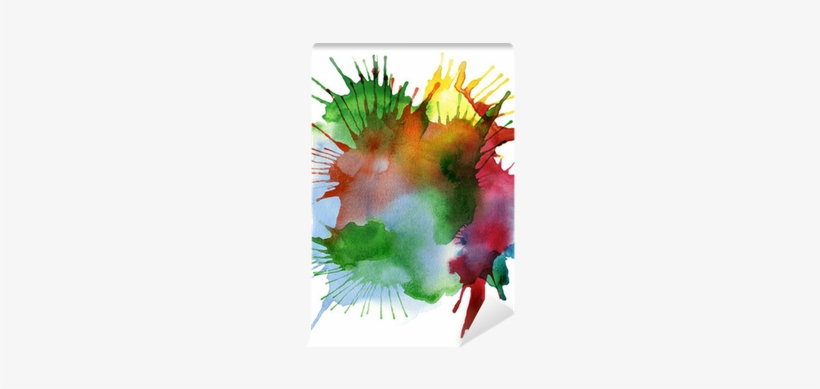 Abstract Color Watercolor Blot Background Wall Mural - Art Print: Liliia's Abstract Color Watercolor Blot, transparent png #75321