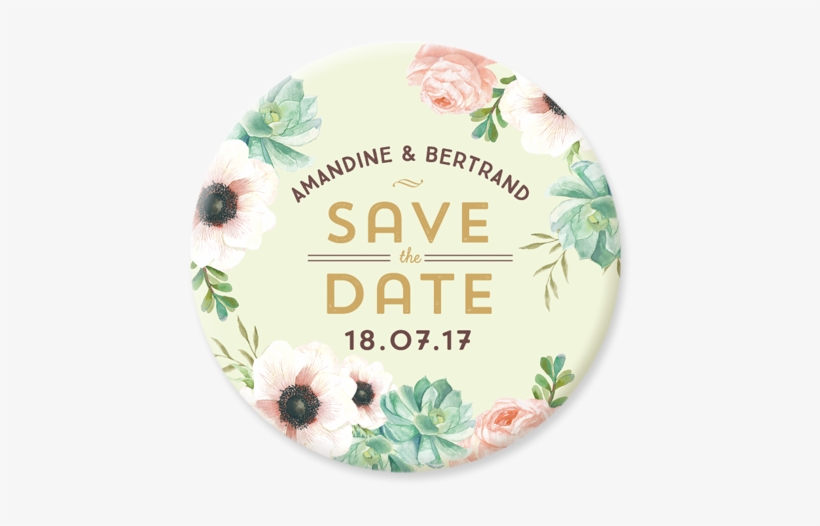 Invitation Mariage Personnalise Fleurs Pink Mint Bouquet - Personalised Botanical Wedding Invitation, transparent png #75536