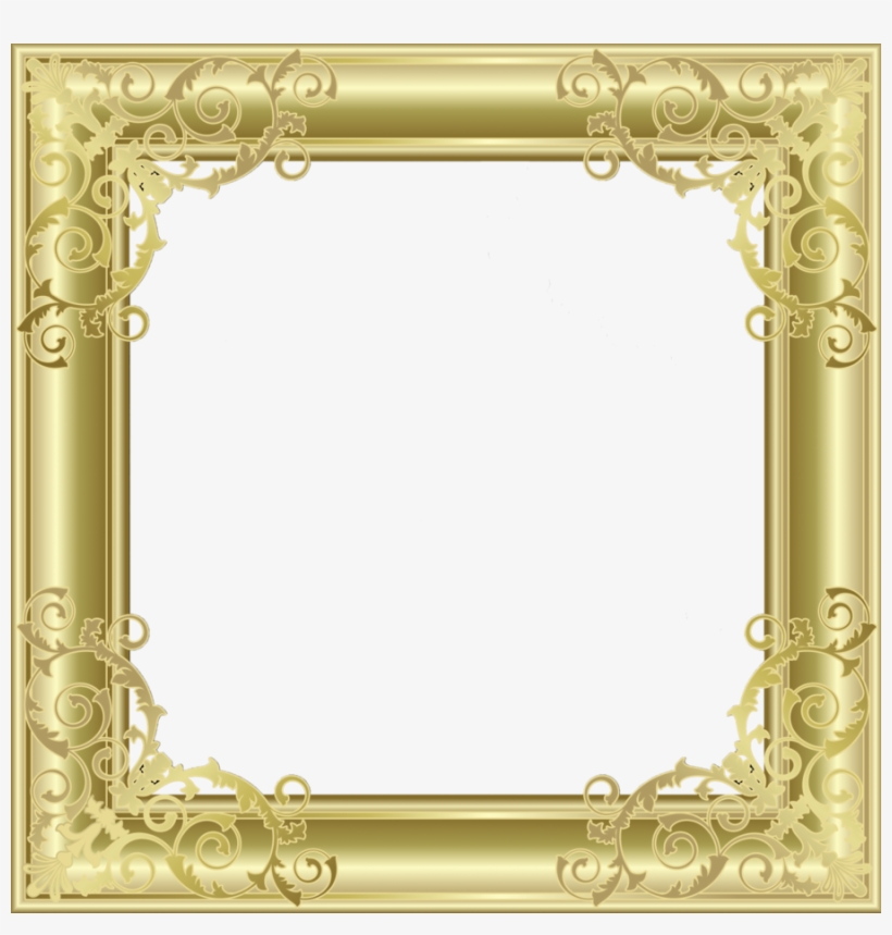Gold Border Frame Png Picture - Transparent Picture Frame Png, transparent png #75652