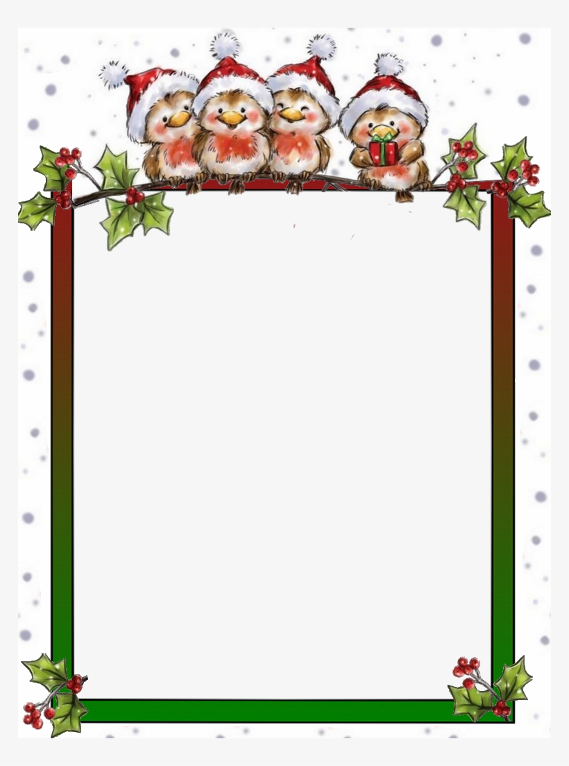 Pin By Mária Pospíšilová On My Christmas Png Frames - Wild Rose Studio Clear Stamp - Robins On Branch, transparent png #75657