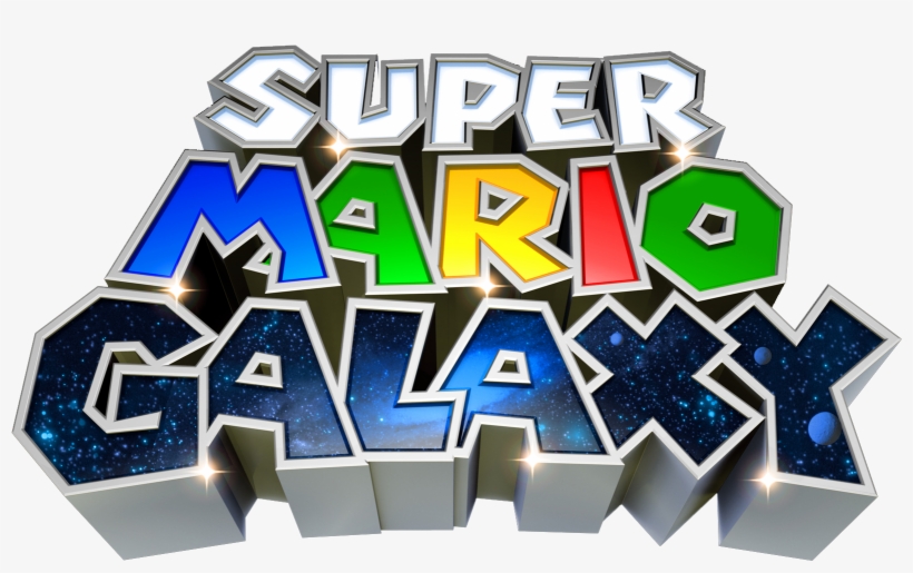 Super Mario Galaxy Logostick - Super Mario Galaxy Logo, transparent png #75806