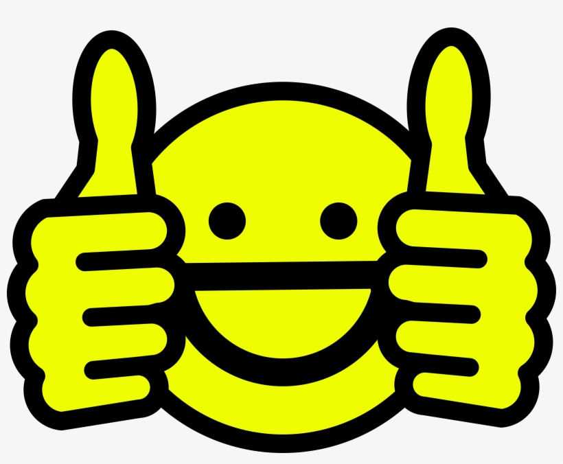 Awesome Happy Face Clipart Transparent - Thumbs Up Emoji Coloring Pages, transparent png #76100