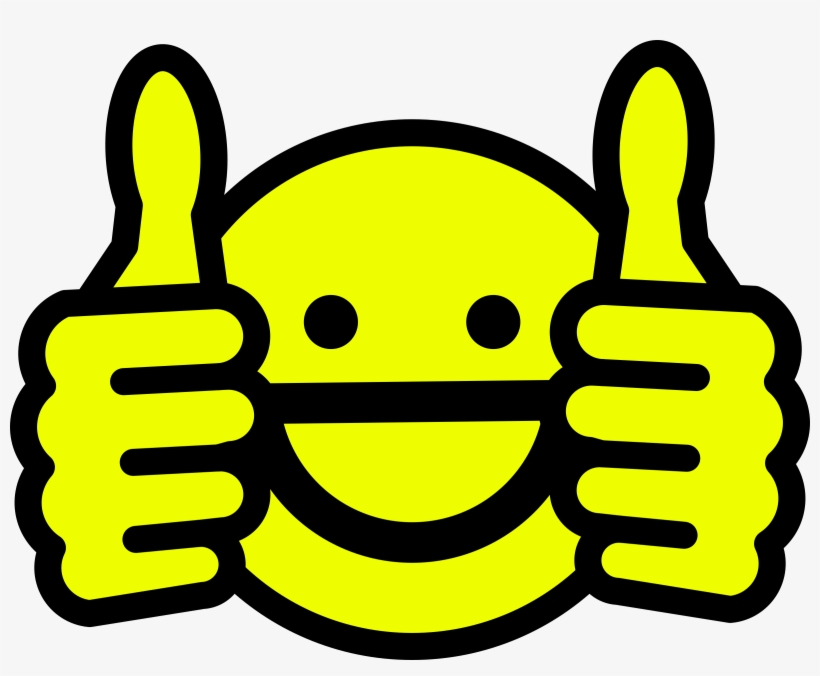 awesome happy face clipart transparent  thumbs up emoji