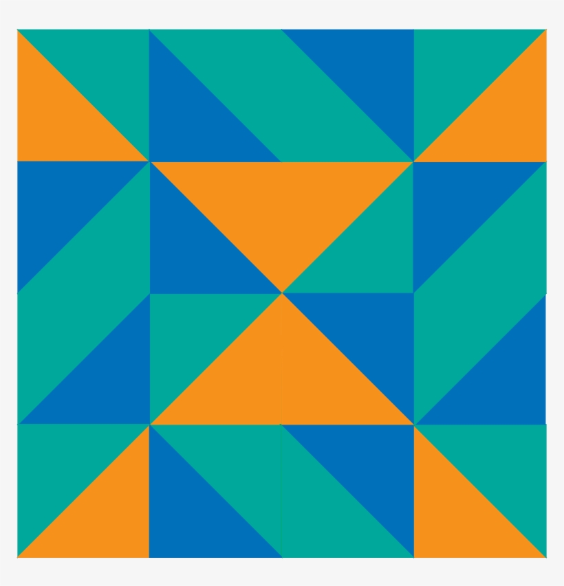 Color Quilts Illustrated And Watercolor - Triangle, transparent png #76165