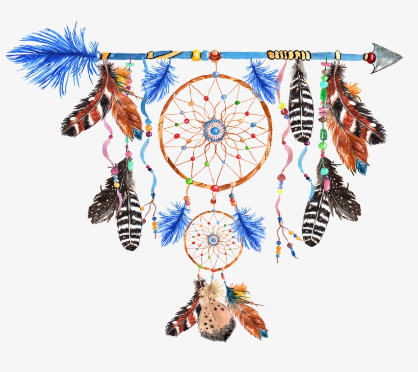 Dreamcatchers, Tribal Clip Art Example Image - Watercolour Transparent Dreamcatcher Png, transparent png #76408