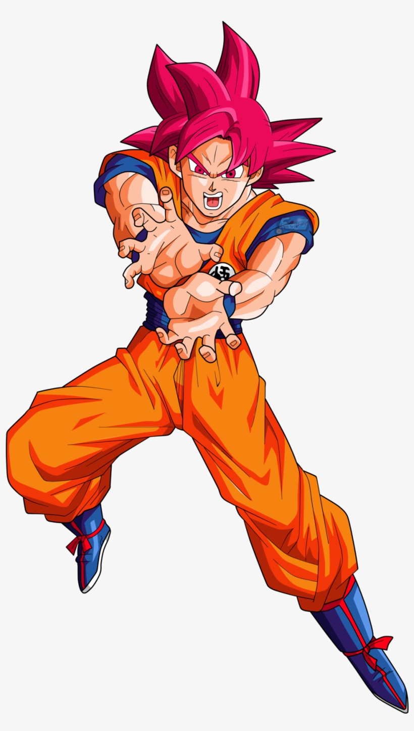 Goku Super Saiyan God By Frost Z-daipjm1 - Goku Ssj Dios Rojo Kamehameha, transparent png #76822