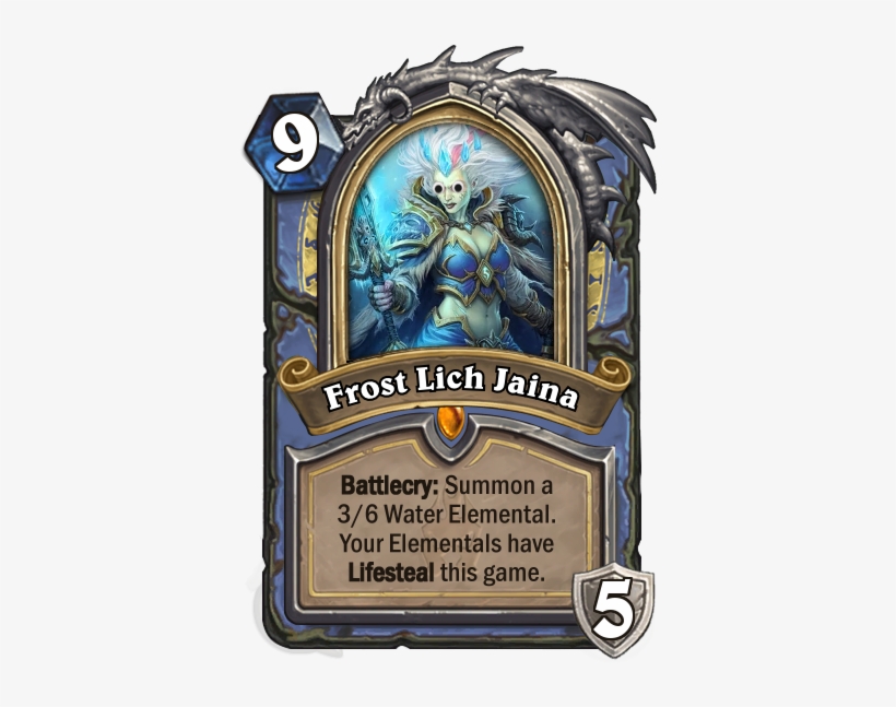 Hero Card With Googly Eyes - Frost Lich Jaina Card, transparent png #77026