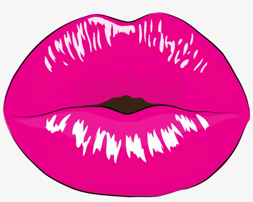 Hot Pink Lips - Lips Printable, transparent png #77397