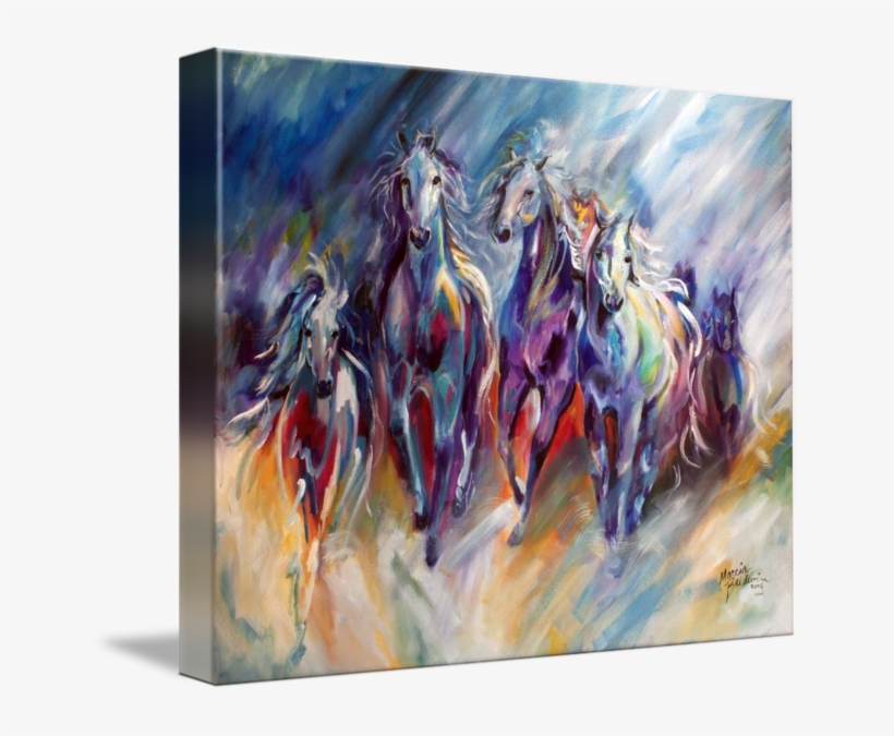 "blue Thunder Run" By Marcia Baldwin, Shreveport, Louisiana - Gallery-wrapped Canvas Art Print 20 X 16 Entitled Blue, transparent png #77483