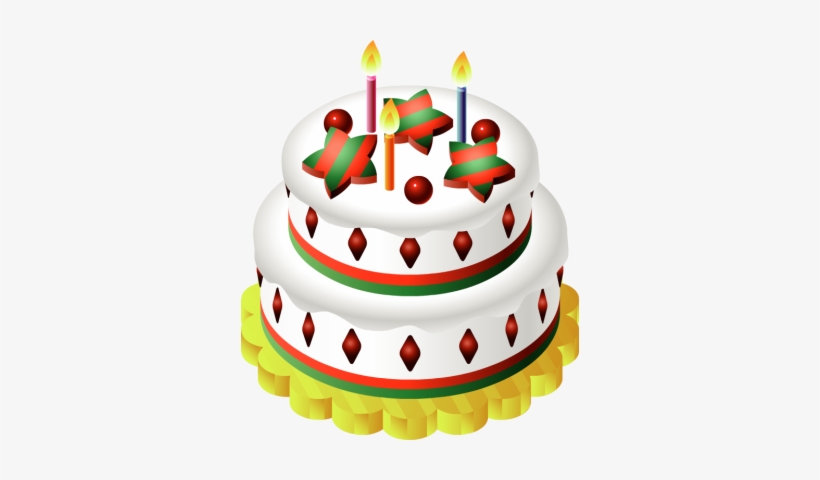 Christmas Birthday Cake Clip Art, transparent png #77691