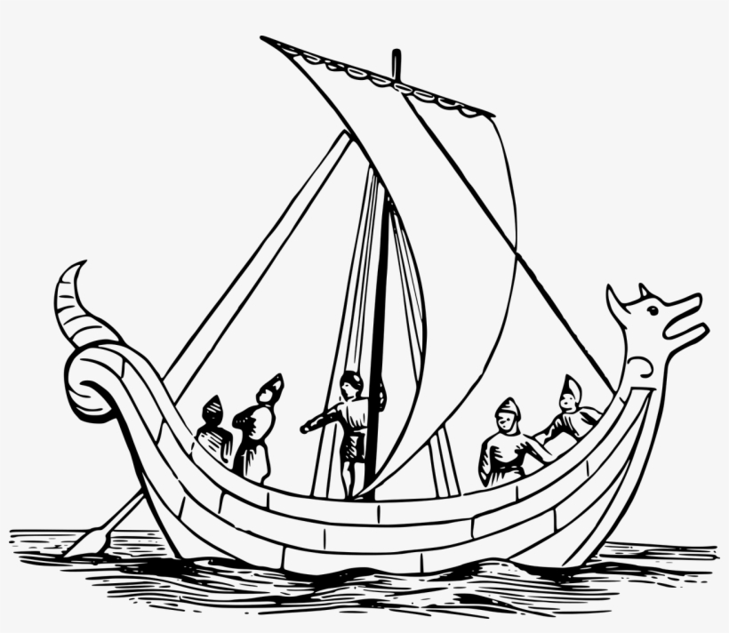 Boat, Boat, Ocean, Sail, Sailing, Saxon, Sea - Anglo Saxon Ships Drawing, transparent png #77731