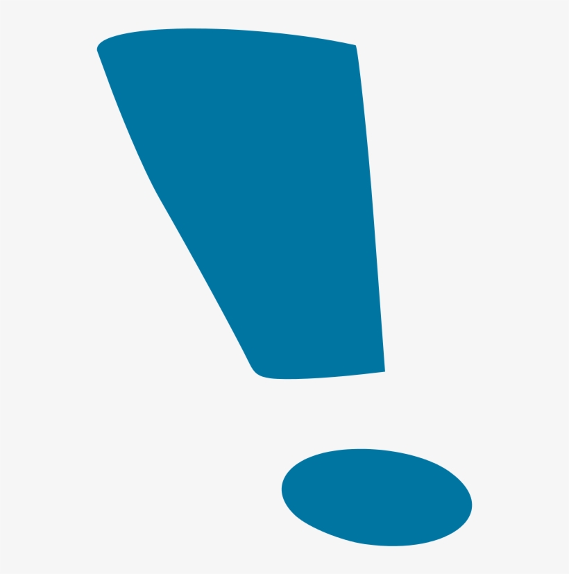 Exclamation Mark-blue - Exclamation Mark In Blue, transparent png #77843