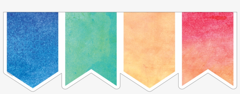 Watercolor Pennants Big Big Border Alternate Image - Watercolor Pennant, transparent png #78009