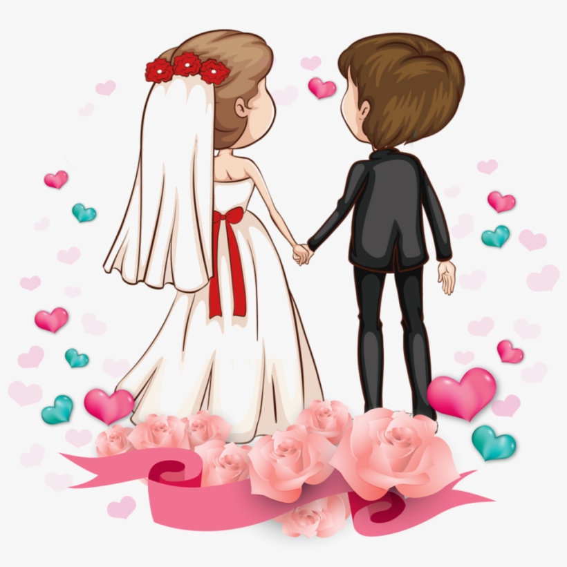 Wedding Couple Clipart Free Download - Wedding Couple Cartoon Png