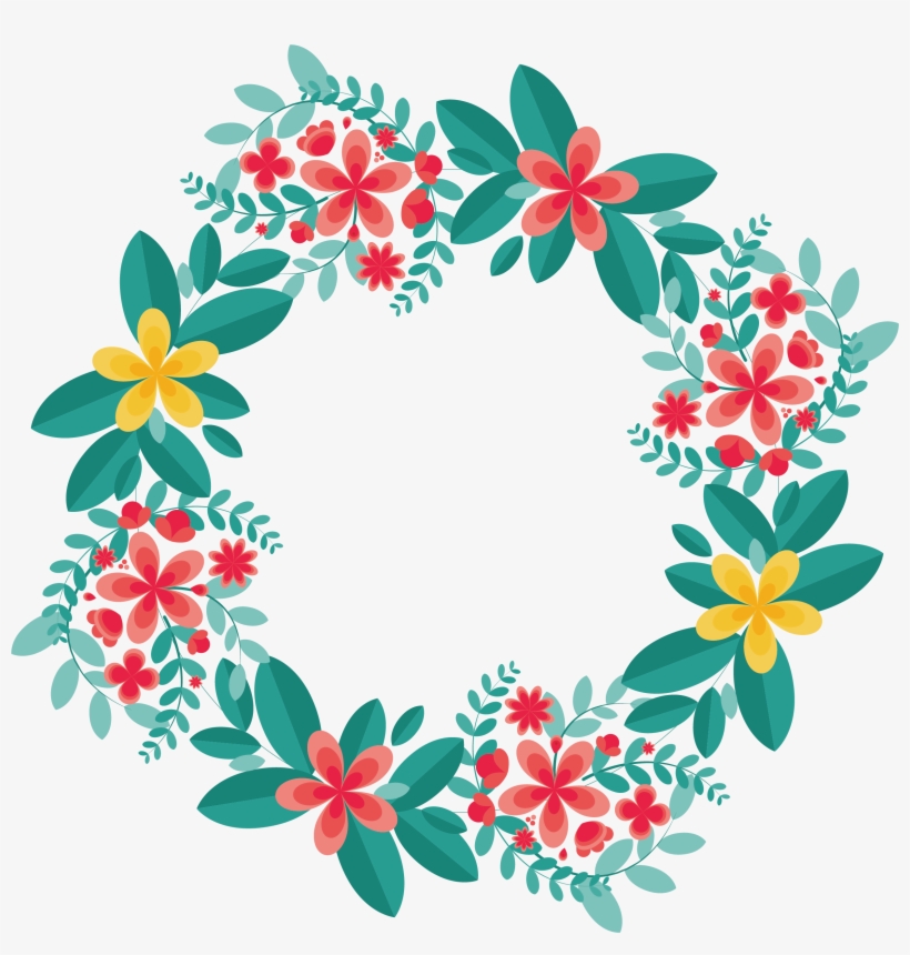 Flower Garland Wreath Floral Design Circle Floral Design Circle