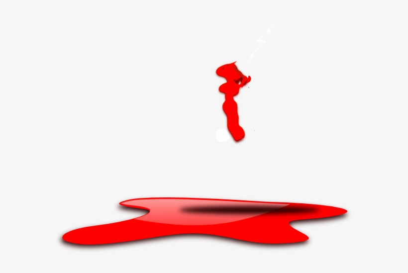 Blood Splat On Brick Wall - Clip Art Blood Puddle, transparent png #79142