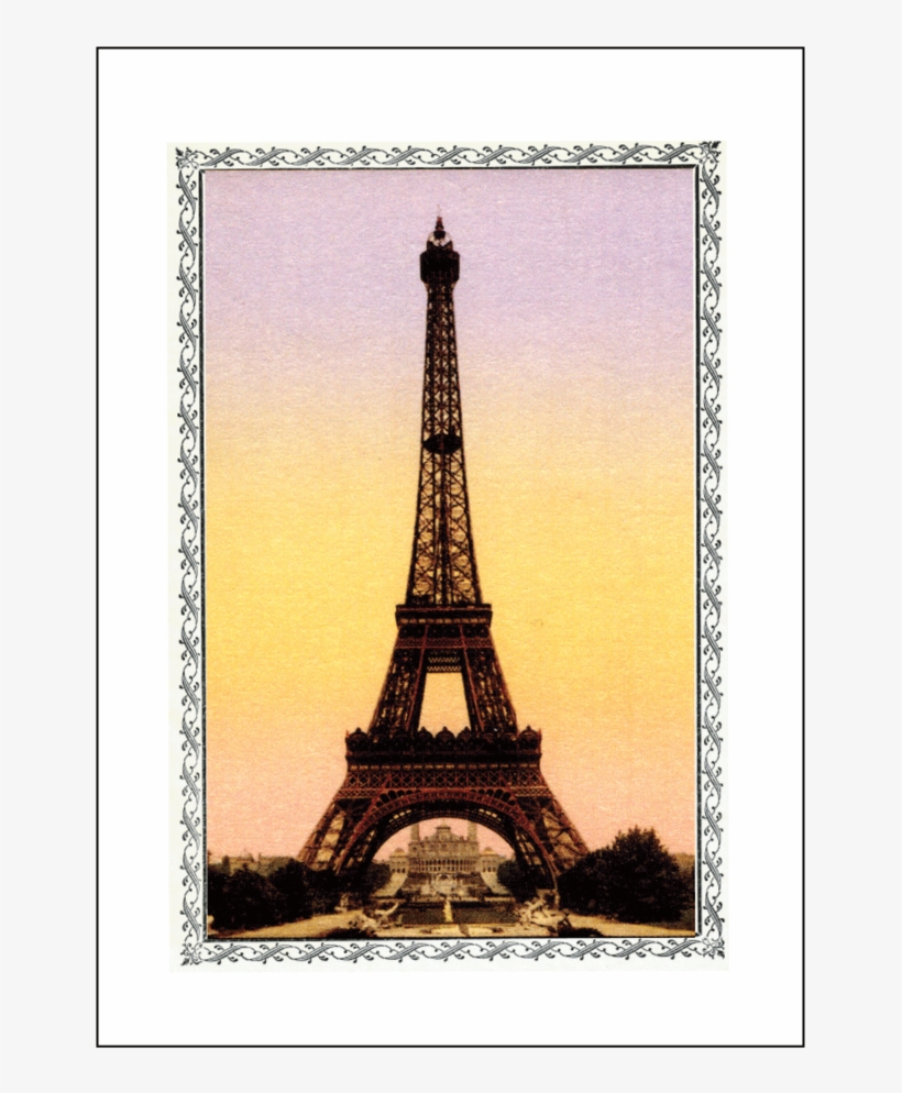 Vintage Eiffel Tower Notecard Set, transparent png #79240