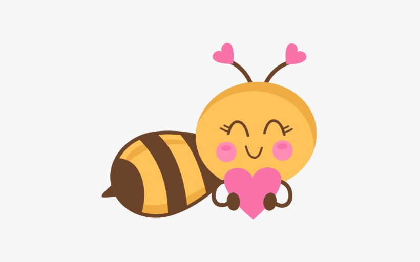 Bees Clipart Orange - Bee With Heart Clipart, transparent png #79655