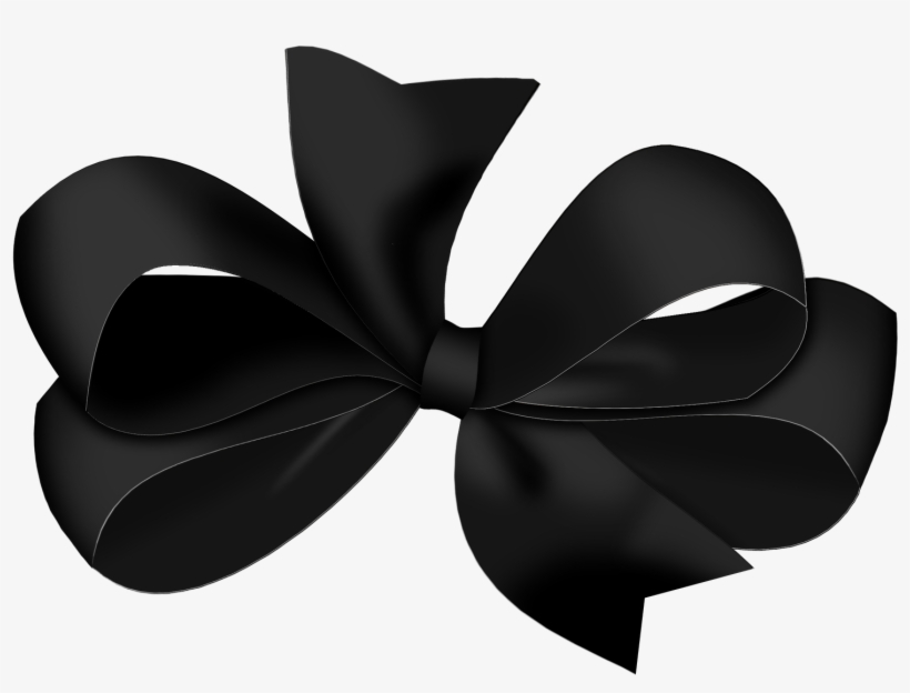 Black Ribbon Free Png Image - Black Ribbon Bow Transparent Background, transparent png #79684