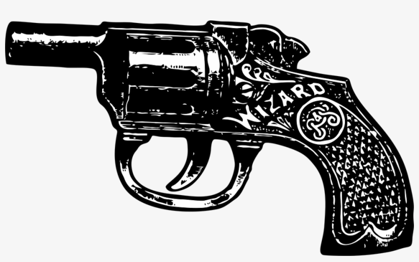 Pistol, Vintage Pistol, Gun, Vintage, Weapon, Handgun - Clipart Gun Png, transparent png #79731