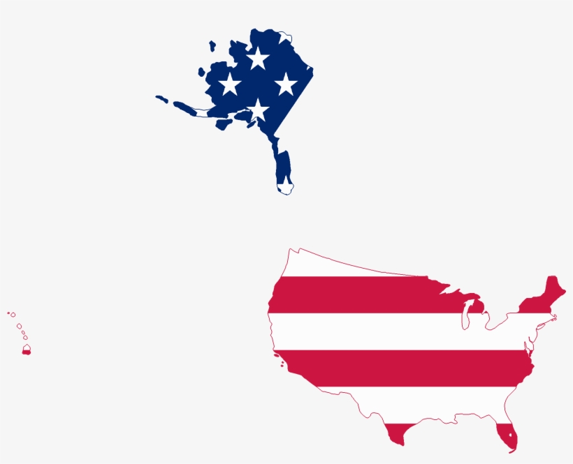 Flag Map Of The United States - Alaska, transparent png #700007