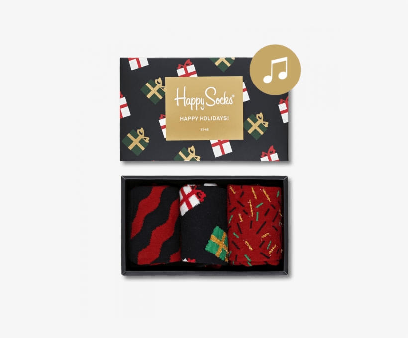 Singing Holiday Socks Gift Box - Happy Socks Happy Holidays, transparent png #700123