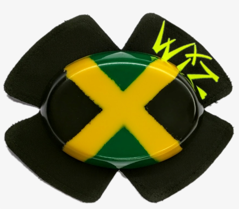Jamaican Flag - Wiz Standard Knee Slider Black (pair), transparent png #700286