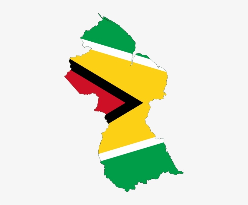 Flag-map Of Guyana - Guyana Png, transparent png #700355