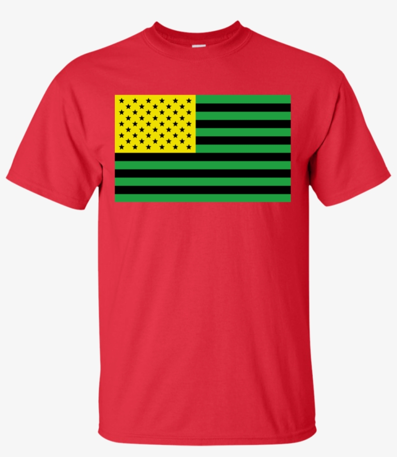 Usa Flag With Jamaica Flag Colors - Men's Tops Tees Fashion Game Of Thrones House Of Stark, transparent png #700423