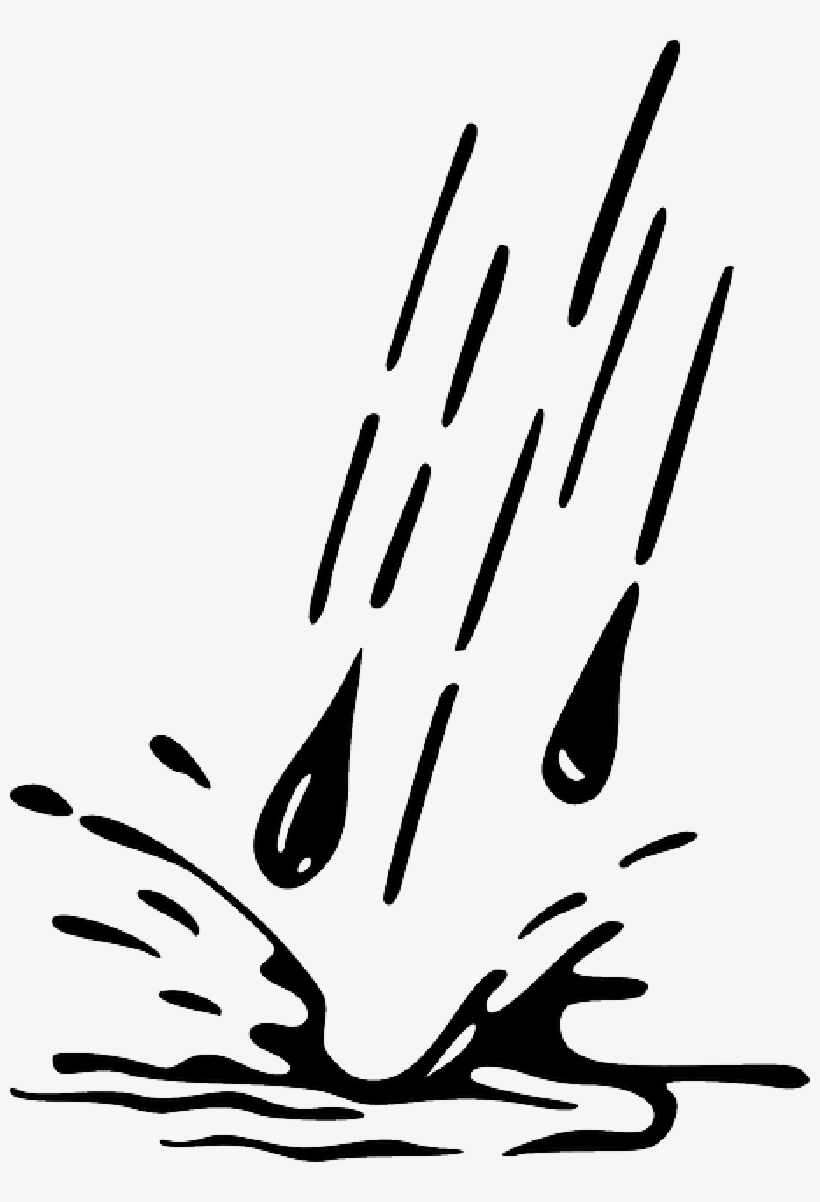 Water Droplet Clipart Water Drop Droplet Clipart Kid - Rain Drops Silhouette, transparent png #700762