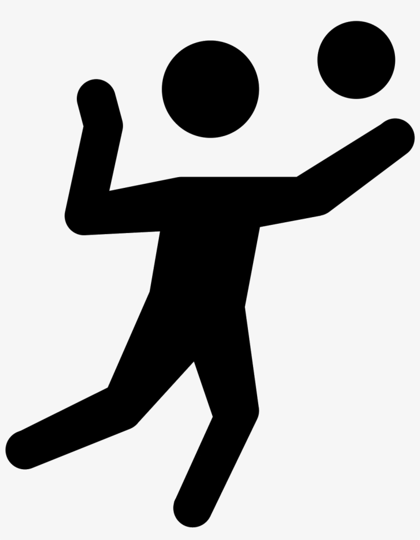 Volleyball Player Icon Volleyball Player Logo White Png Free