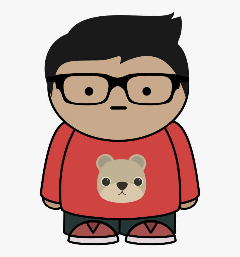 Alone And Fading Story Boy - Glasses Boy Cartoon, transparent png #701872
