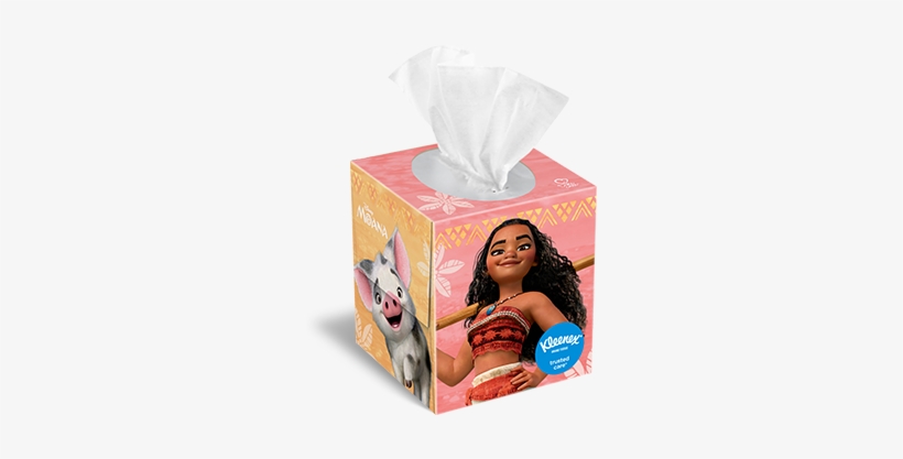 Disney Moana Pink 80 Count Tissue Box By Kleenex® - Disney Moana Party Supplies - 9oz Paper Cup (24), transparent png #702507