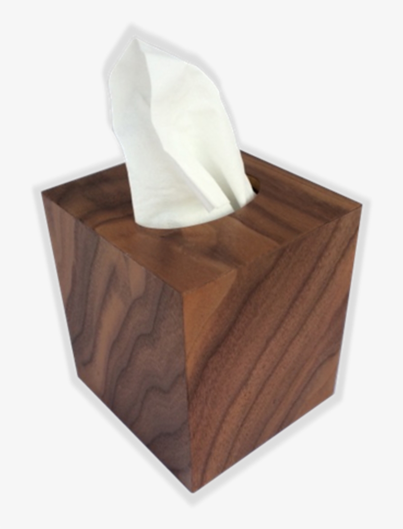 Tissue Box Cover American Walnut Swirl Veneer Square - Square Tissue Box Cover, transparent png #702715