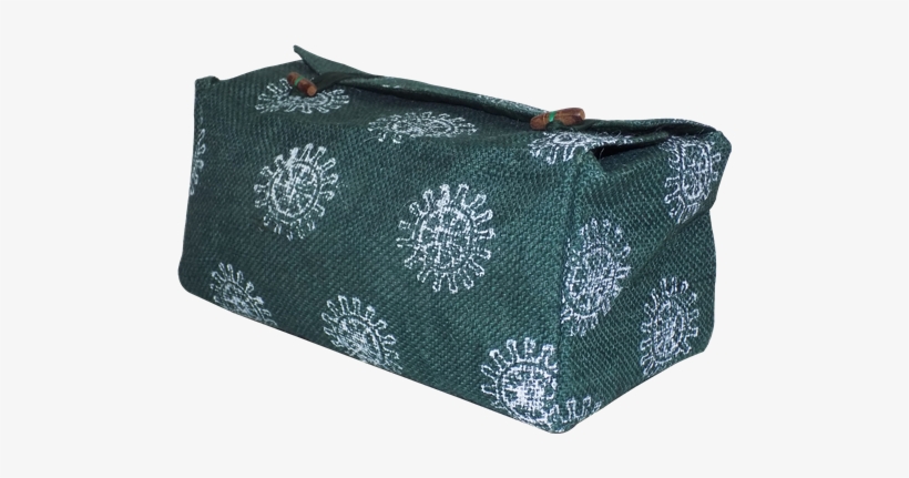 Jute Block Print Tissue Box Cover - Handbag, transparent png #702927