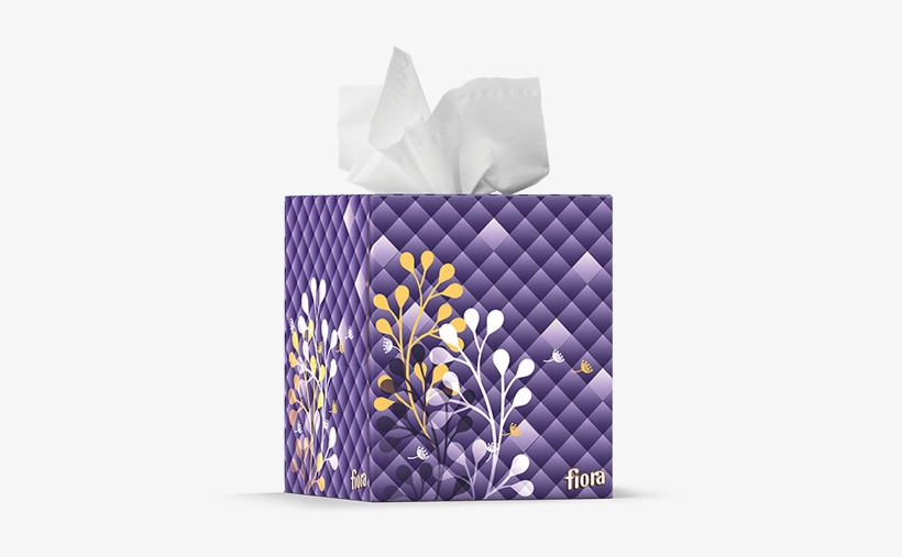 Fiora® Tissues Cube Box - Iris, transparent png #702948