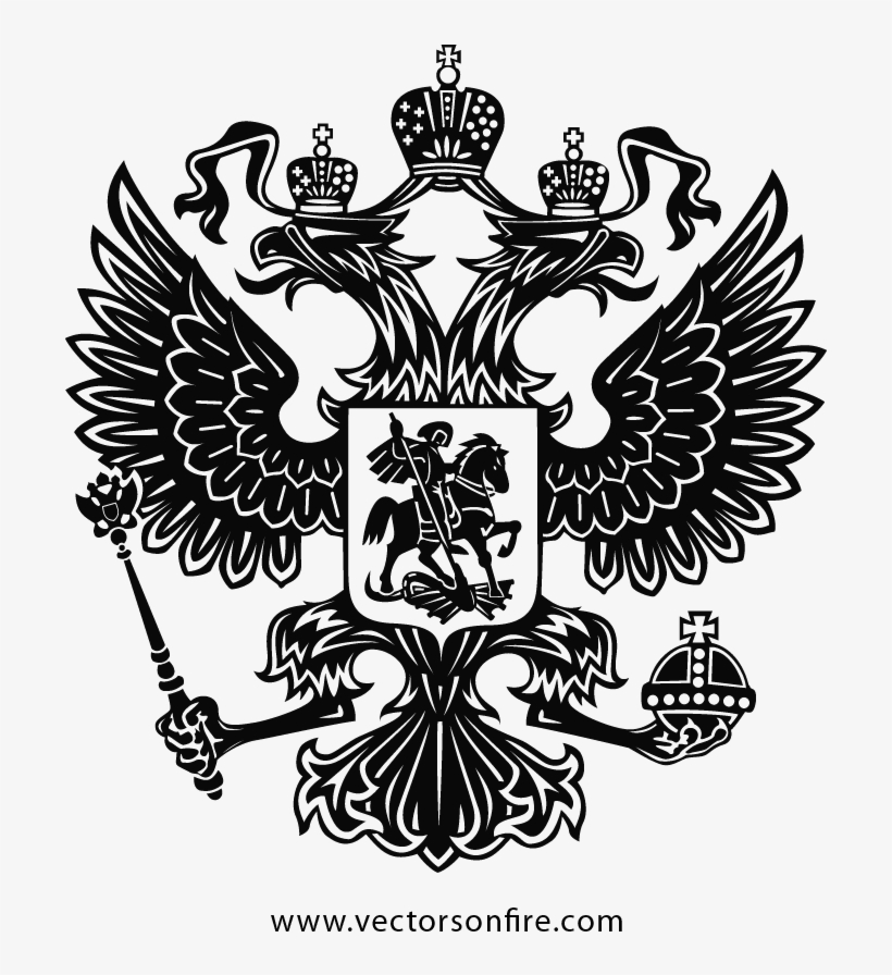 Free The Coat Of Arms Of Russia Psd Files, Vectors - Russian Coat Of Arms Black And White, transparent png #702951