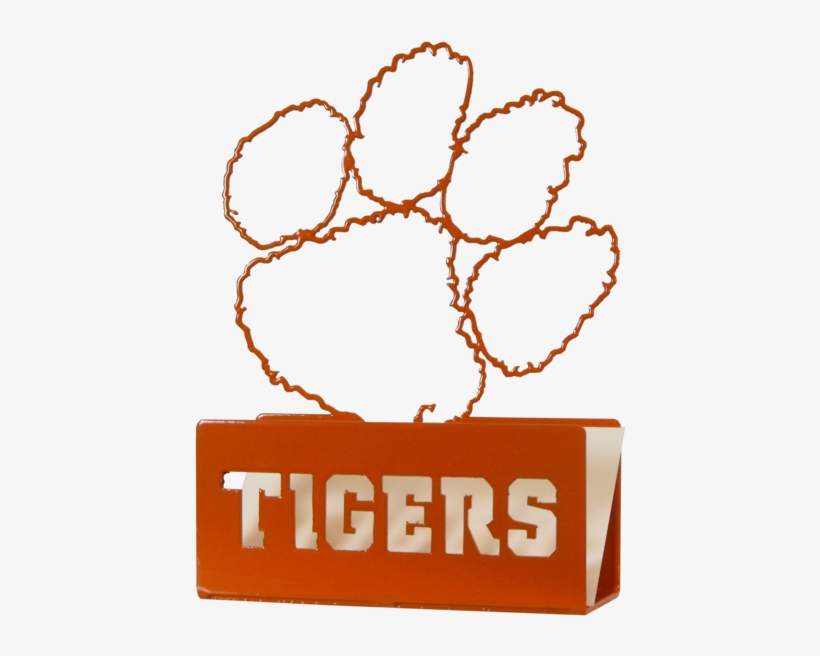 Clemson University Metal Paw Business Card Holder - Clemson University, transparent png #703099