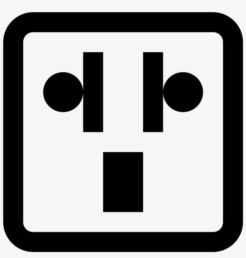 This Is An Object Shaped Like A Wall Socket Plug - Icon, transparent png #704189