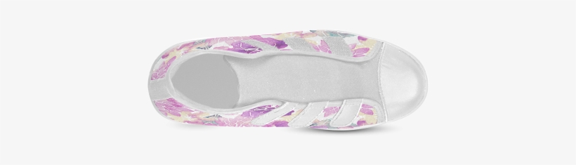 Watercolor Flower Pattern Velcro High Top Canvas Kid's - Ballet Flat, transparent png #704325